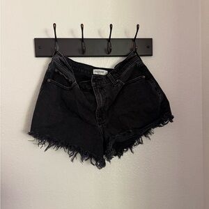 Curve Love High Rise 90’s Cutoff Black Jean Shorts